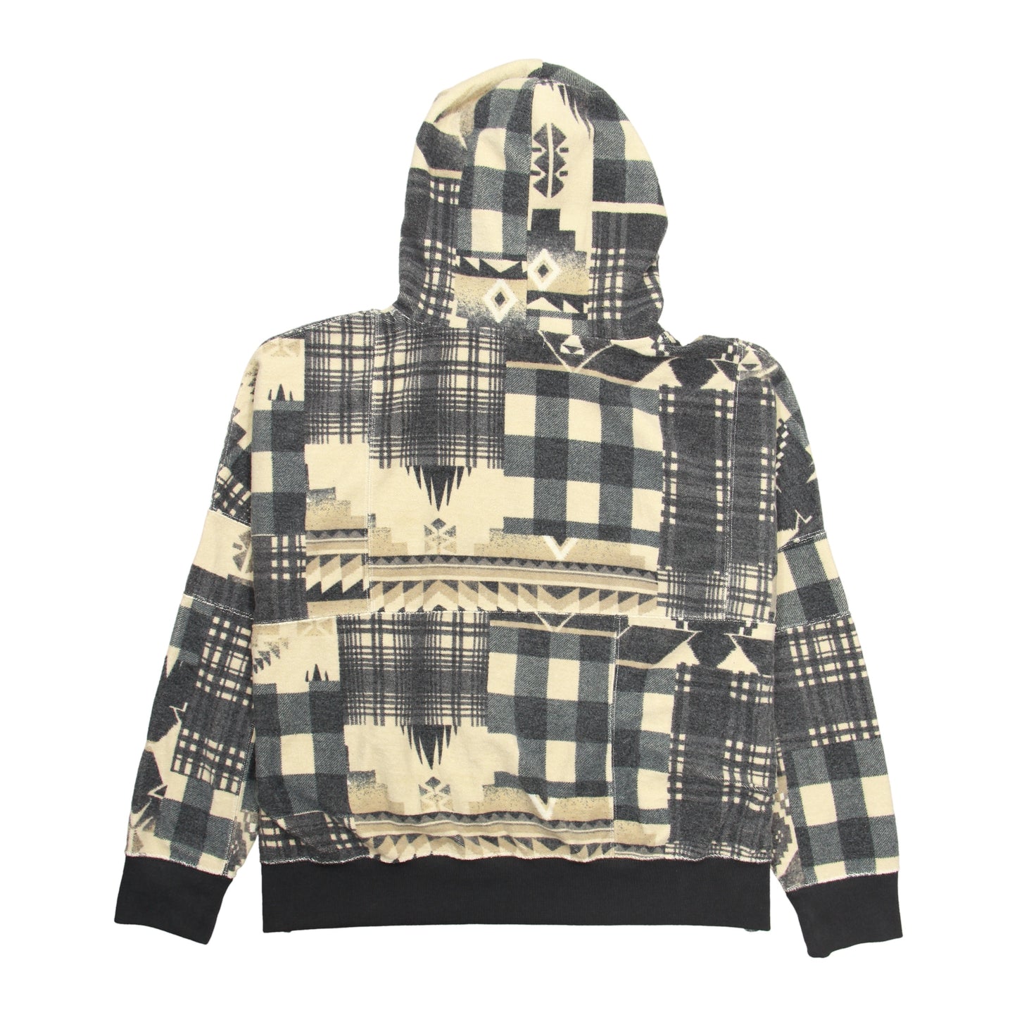 Polo Ralph Lauren Men's Beige Fleece Patchwork Pullover Hoodie