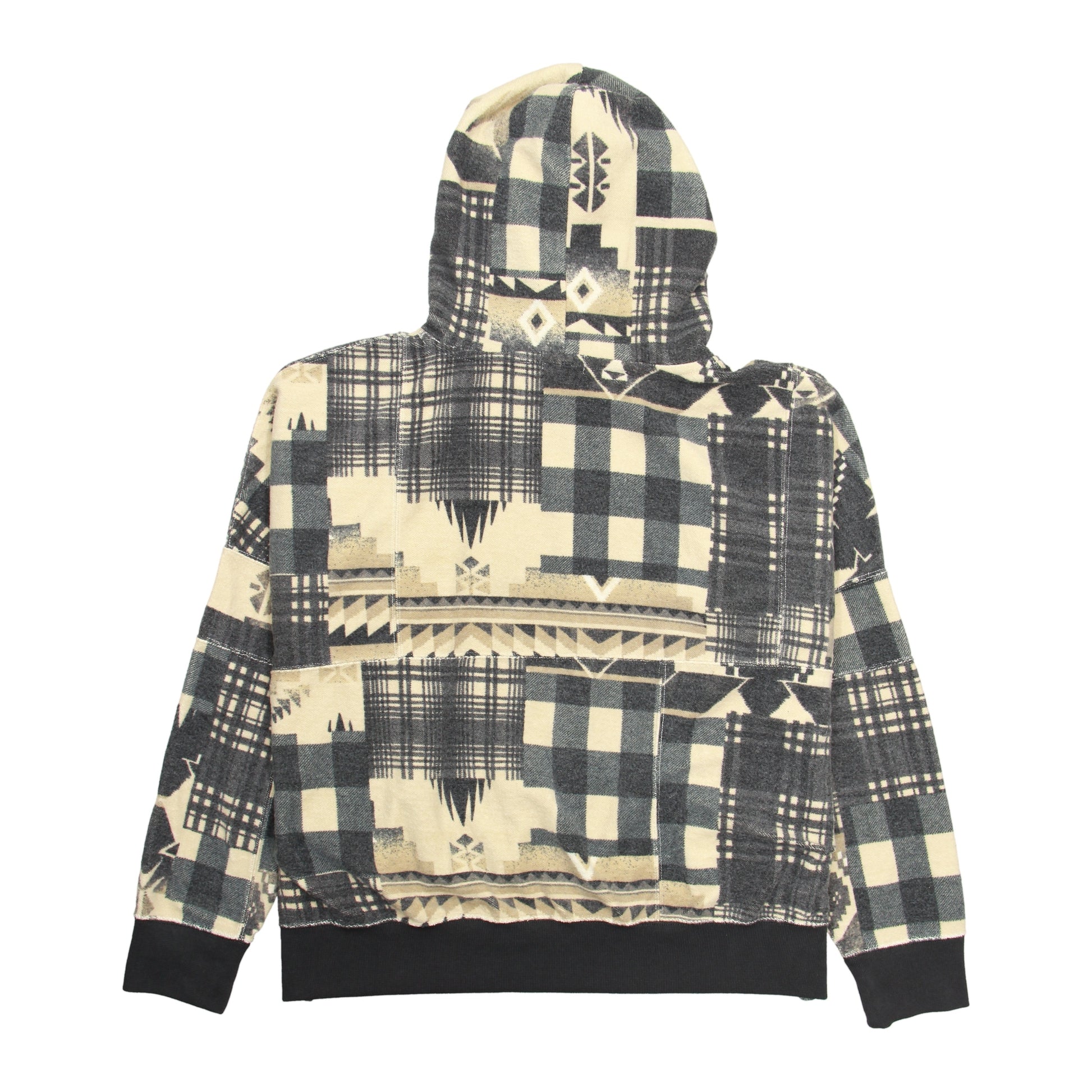 Polo Ralph Lauren Men's Beige Fleece Patchwork Pullover Hoodie