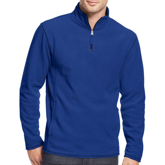Club Room Mens Cargo Blue Fleece Pullover