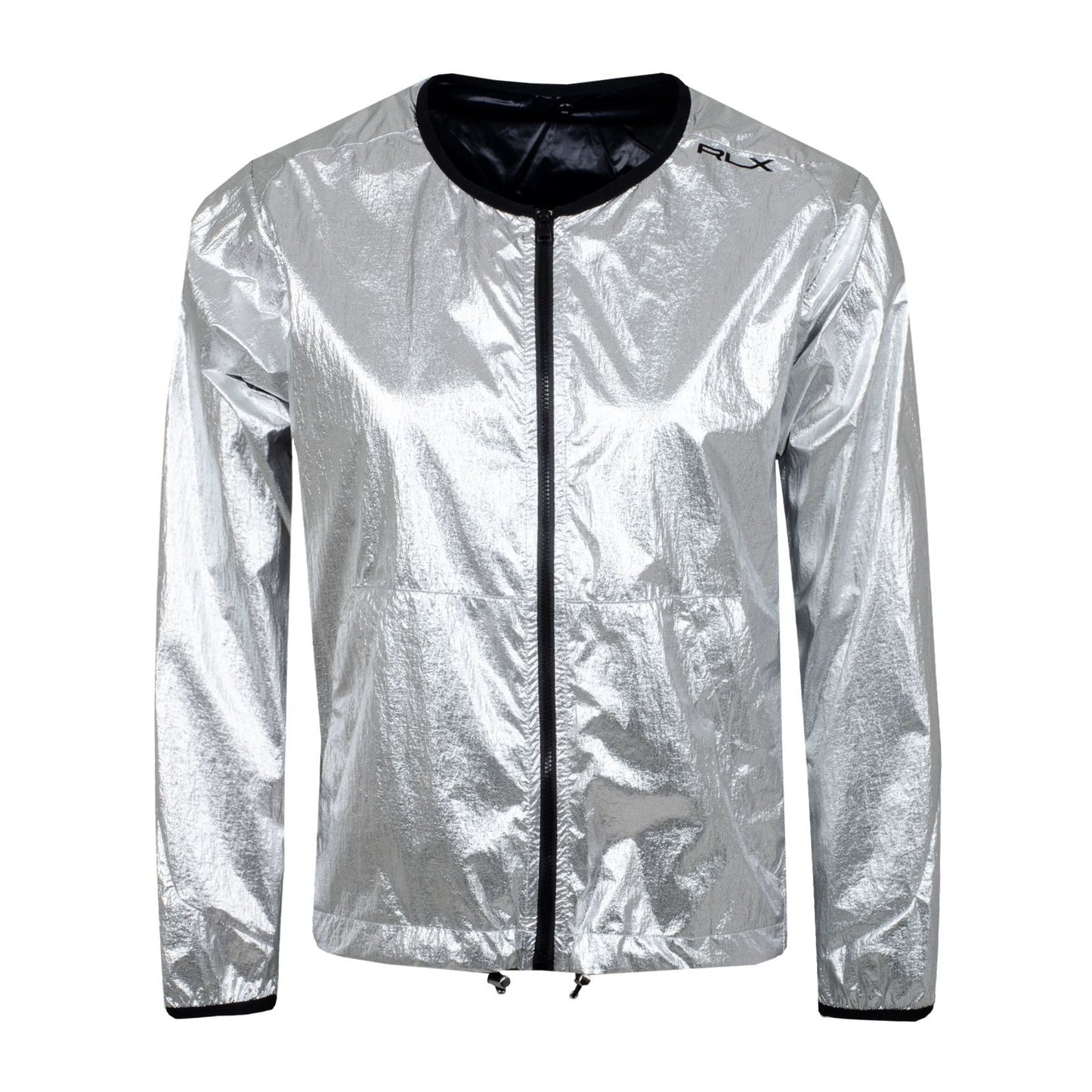 RLX Polo Golf Ralph Lauren Womens Silver Metallic Hybrid 3-In-1 Jacket