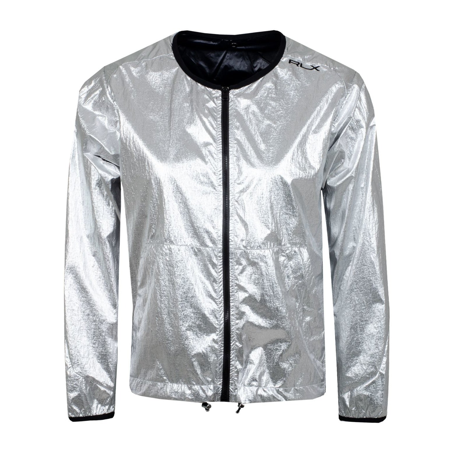 RLX Polo Golf Ralph Lauren Womens Silver Metallic Hybrid 3-In-1 Jacket