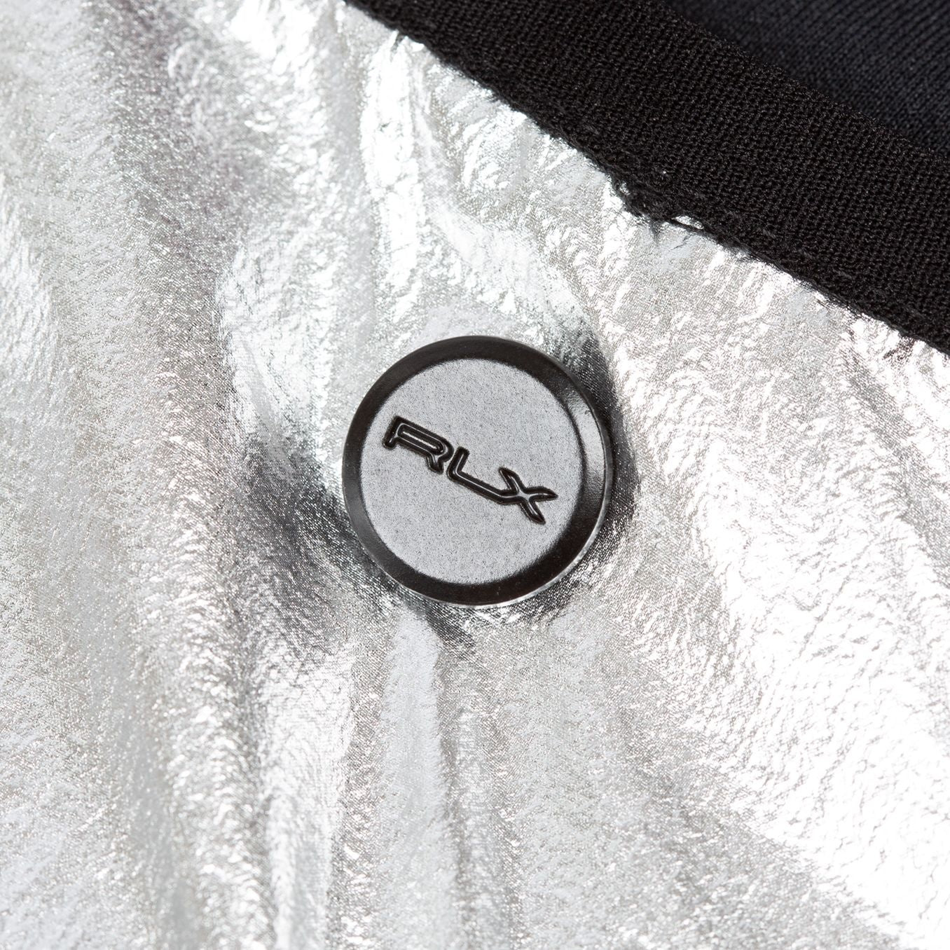 RLX Polo Golf Ralph Lauren Womens Silver Metallic Hybrid 3-In-1 Jacket