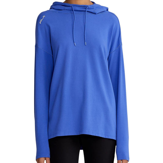 Polo Ralph RLX Women's Liberty Blue Performance Jersey Hoodie