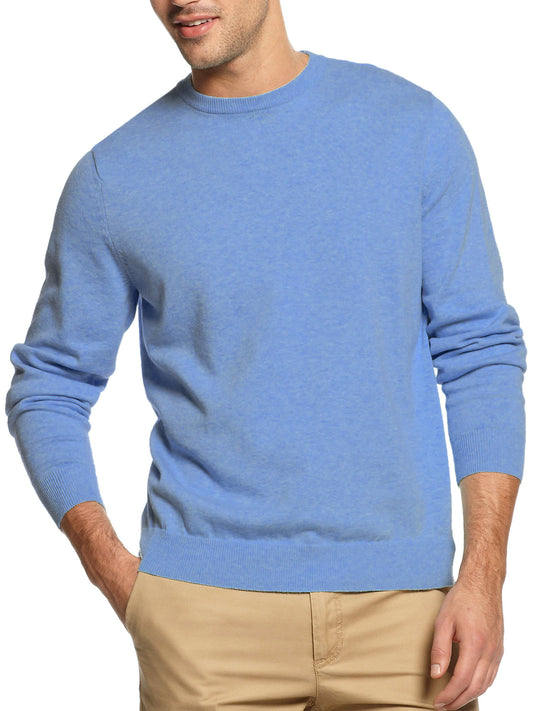Club Room Mens Blue Heather Crew Neck Sweater