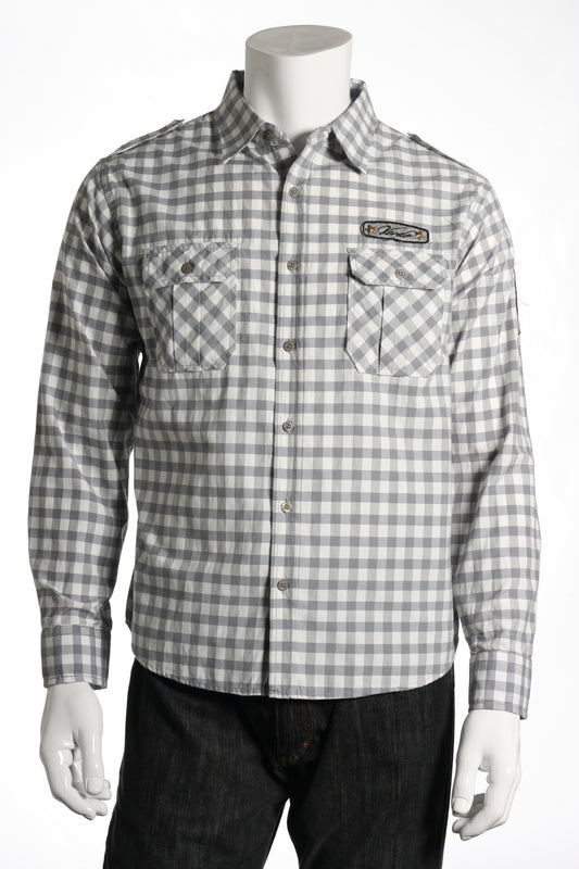 Verdo Men's Gray Military Shirt