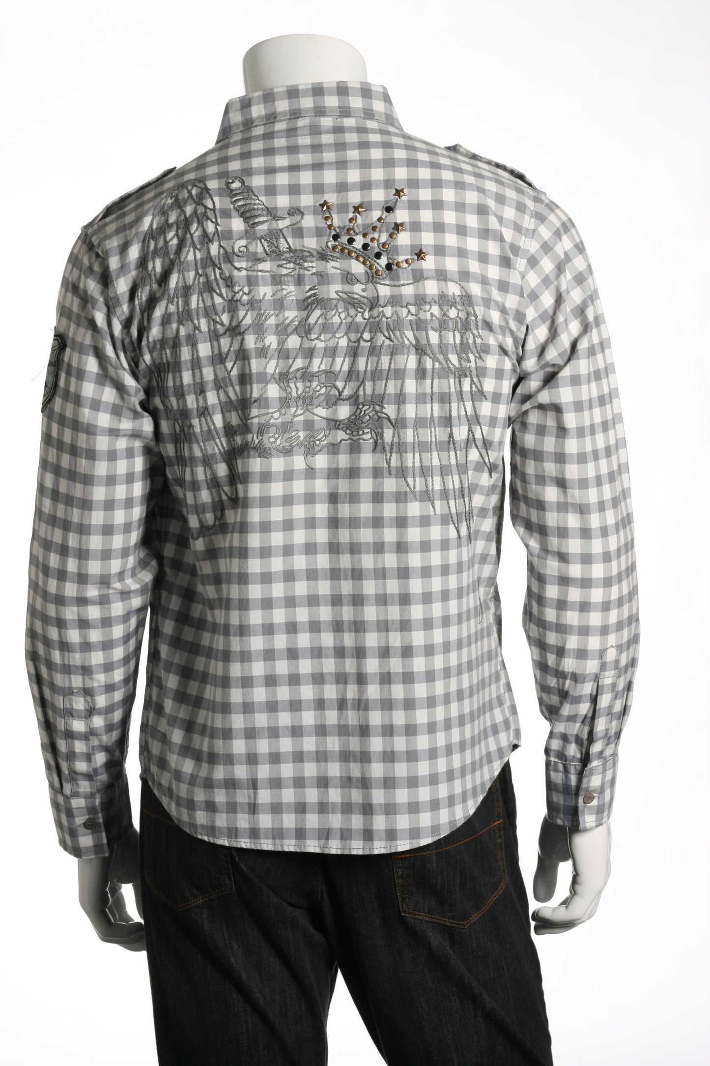 Verdo Men's Gray Military Shirt