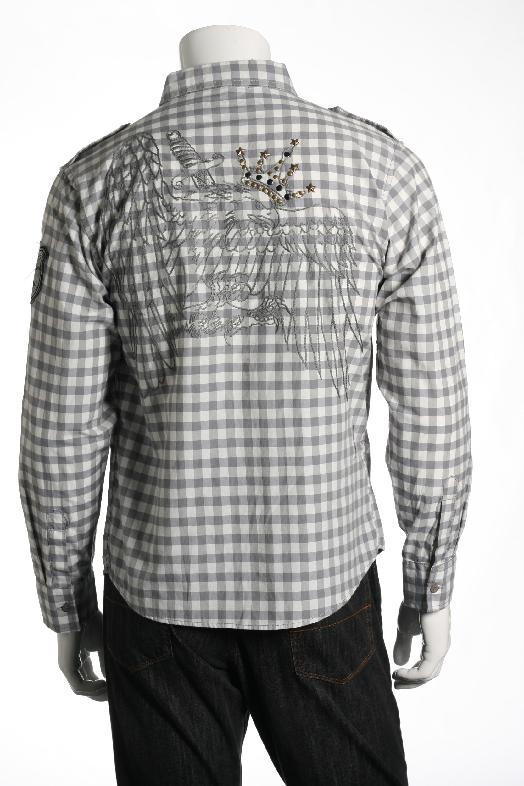 Verdo Men's Gray Military Shirt