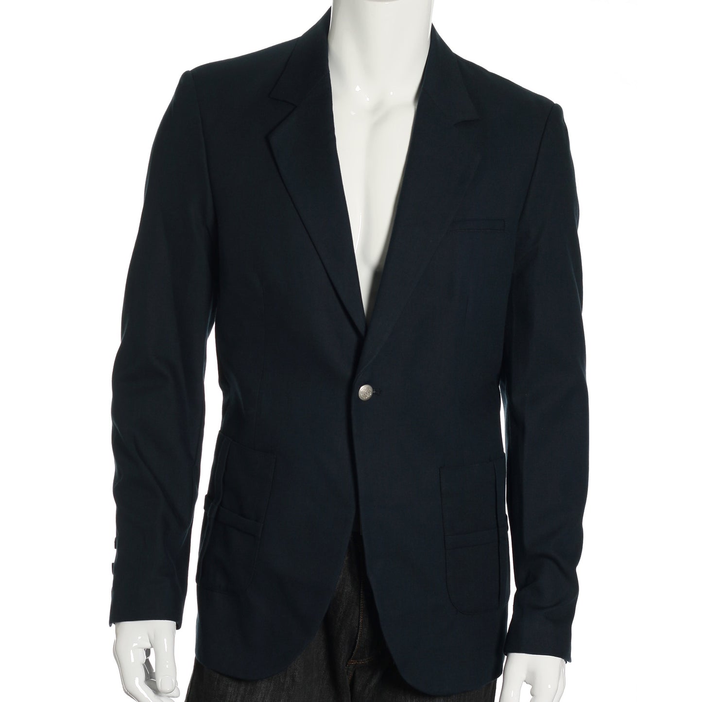 Hause of Howe Mens Navy Cotton/Wool Blazer