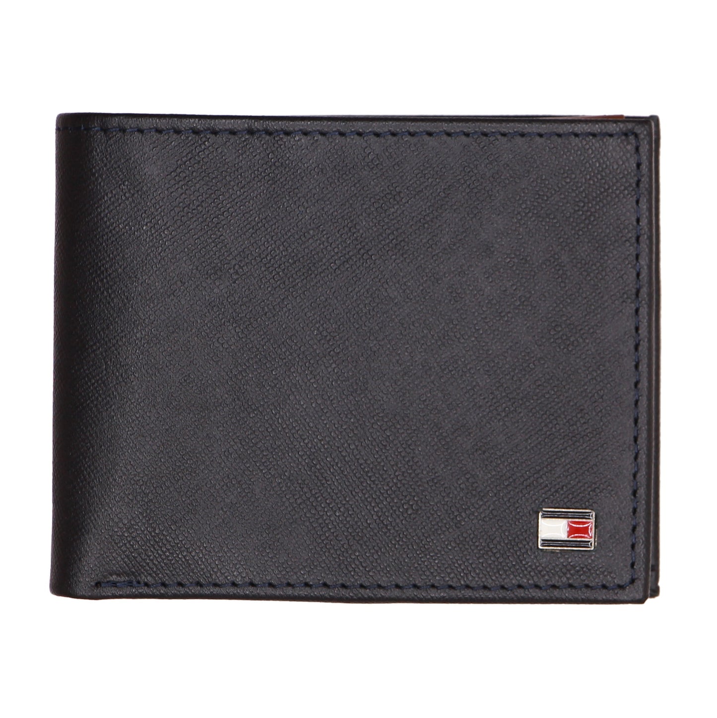 Tommy Hilfiger Men's Navy Leather Bi-Fold Wallet with RFID Protection