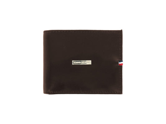 Tommy Hilfiger Mens Brown Leather Bi-Fold Wallet