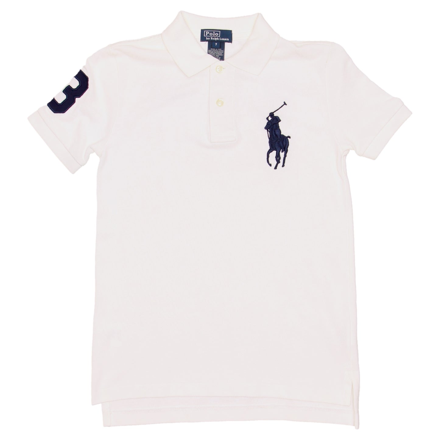 Polo Ralph Lauren Boys Classic Fit White Cotton Mesh Polo Shirt