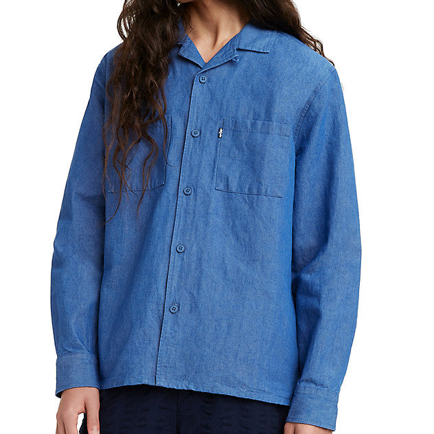 Levi's Made & Crafted Collection Men's Barrel Blue Two Pocket Button Down Shirt