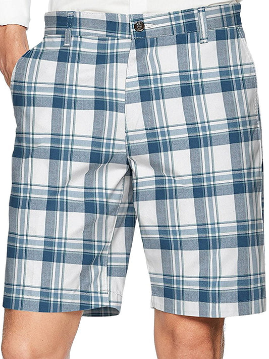 Dockers Mens Blue Flat Front Walking Shorts