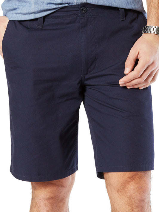 Dockers Mens Blue Flat Front Walking Shorts
