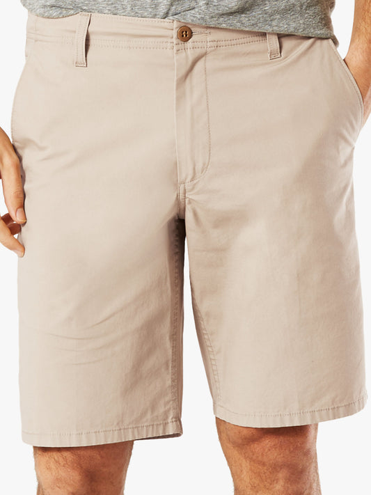 Dockers Mens Khaki Flat Front Walking Shorts