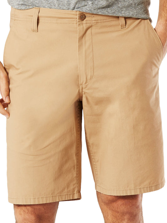 Dockers Mens Beige Flat Front Walking Shorts
