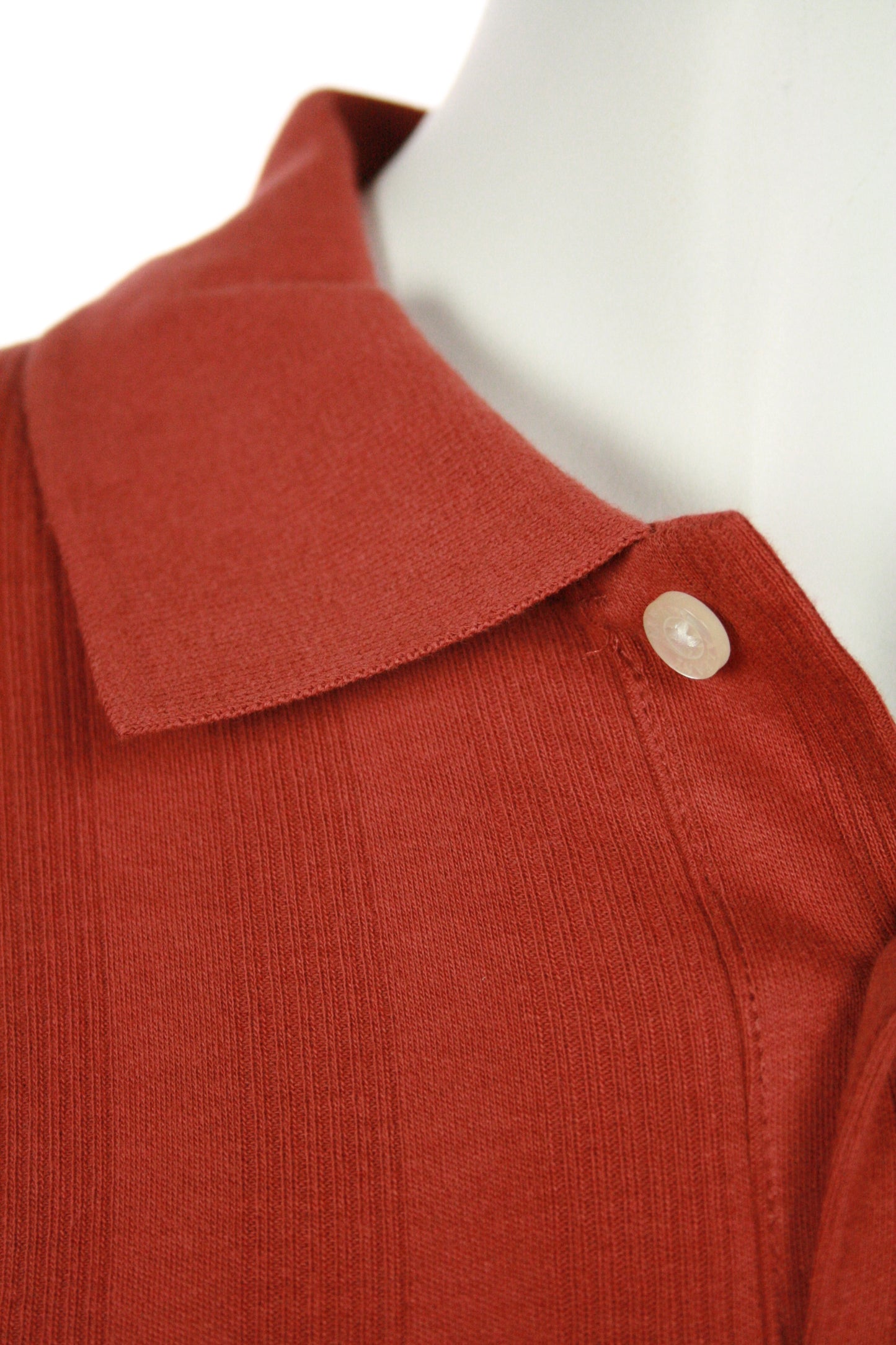 Alfani Mens Red Striped Polo Shirt