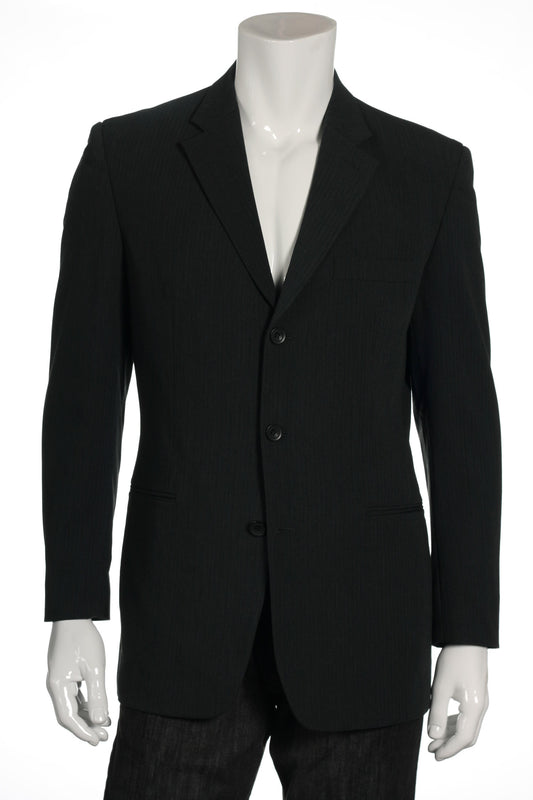 Claiborne Men's Gray Herringbone 3 Button Sport Coat