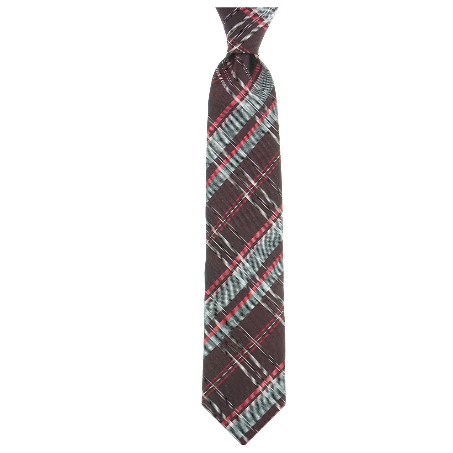 Alfani Men's Charcoal & Red Plaid Tie