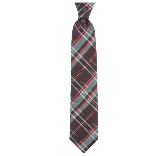 Alfani Men's Charcoal & Red Plaid Tie