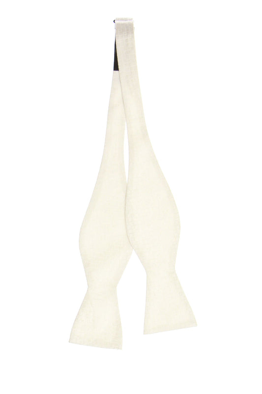 Countess Mara Men's White Abstract Bow Tie