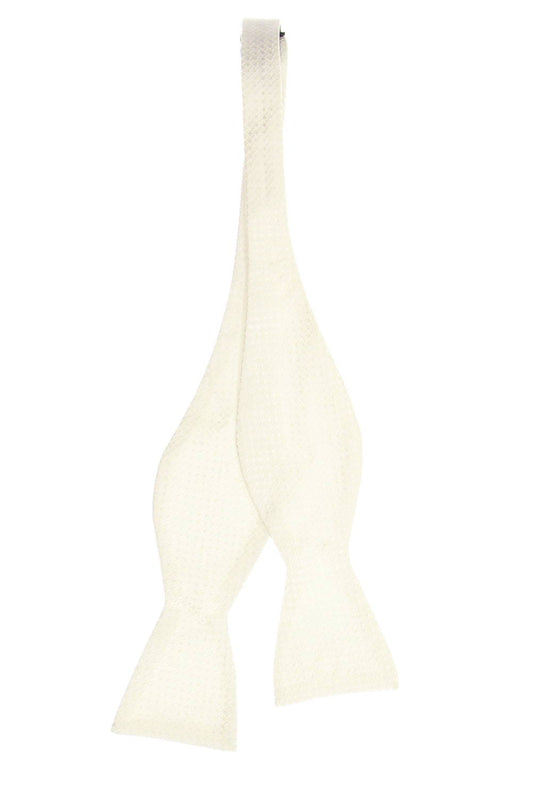 Countess Mara Men's White Abstract Bow Tie