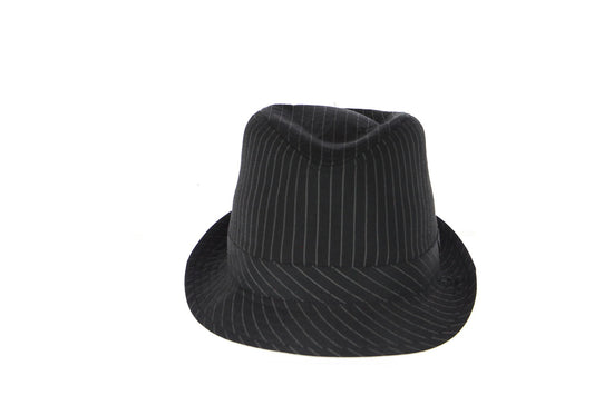 Black Pinstripe Fedora/Trilby Hat