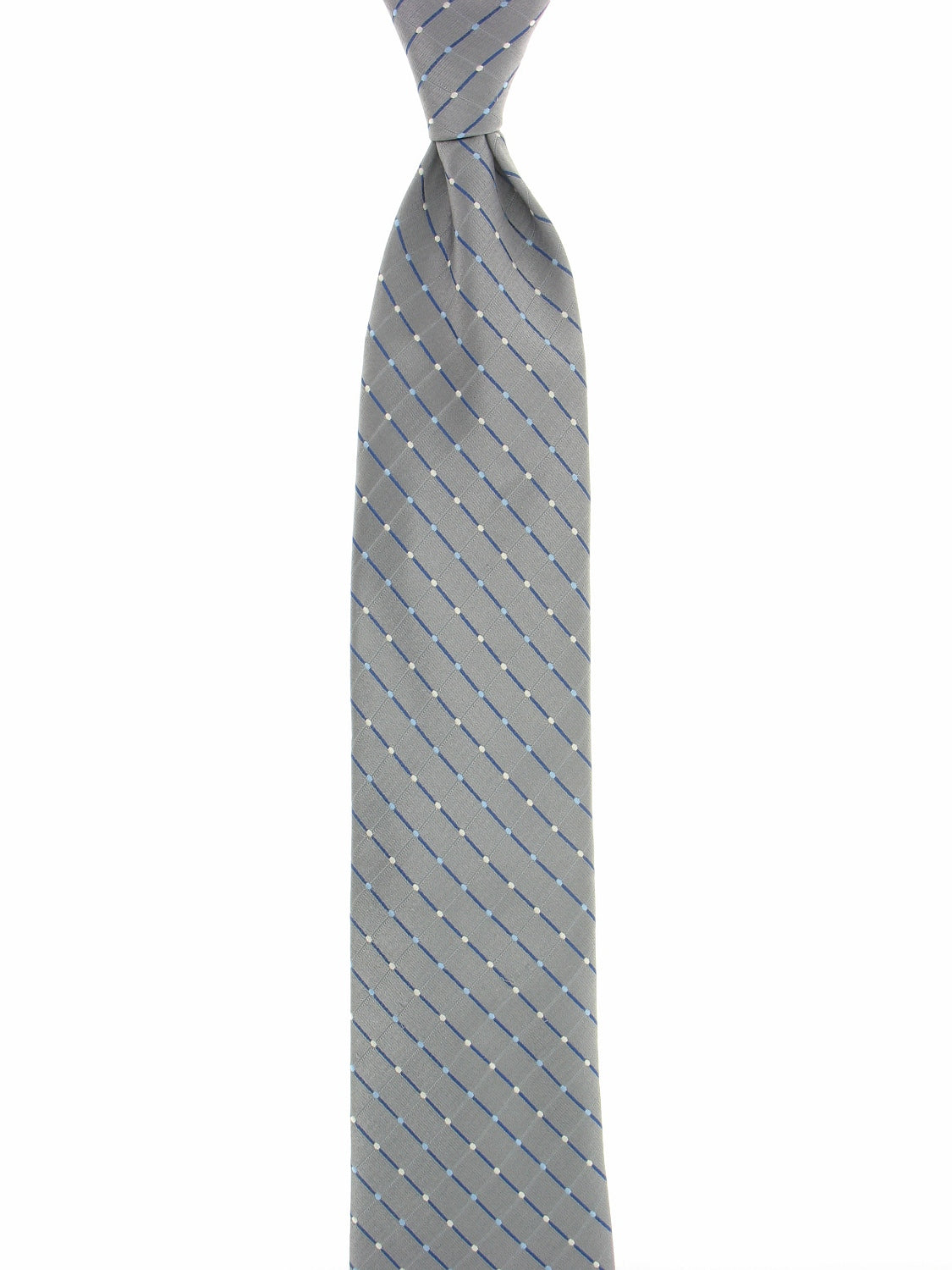 Geoffrey Beene Men's Silver Dotted Tie