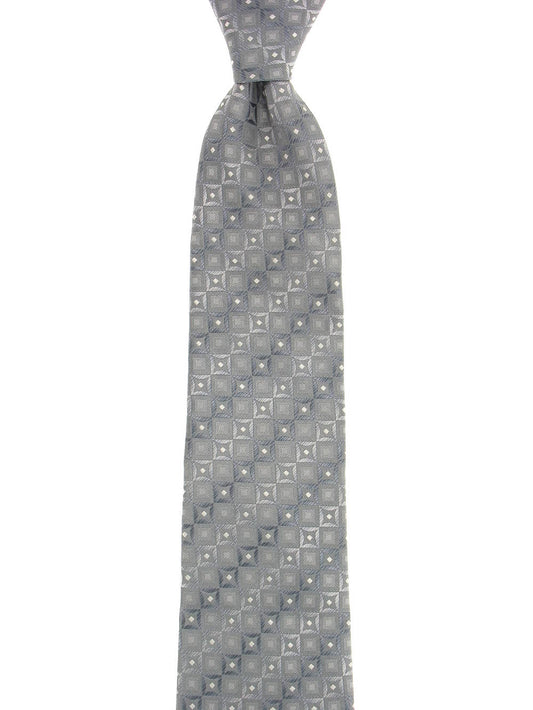 John Ashford Men's Gray Checked Tie