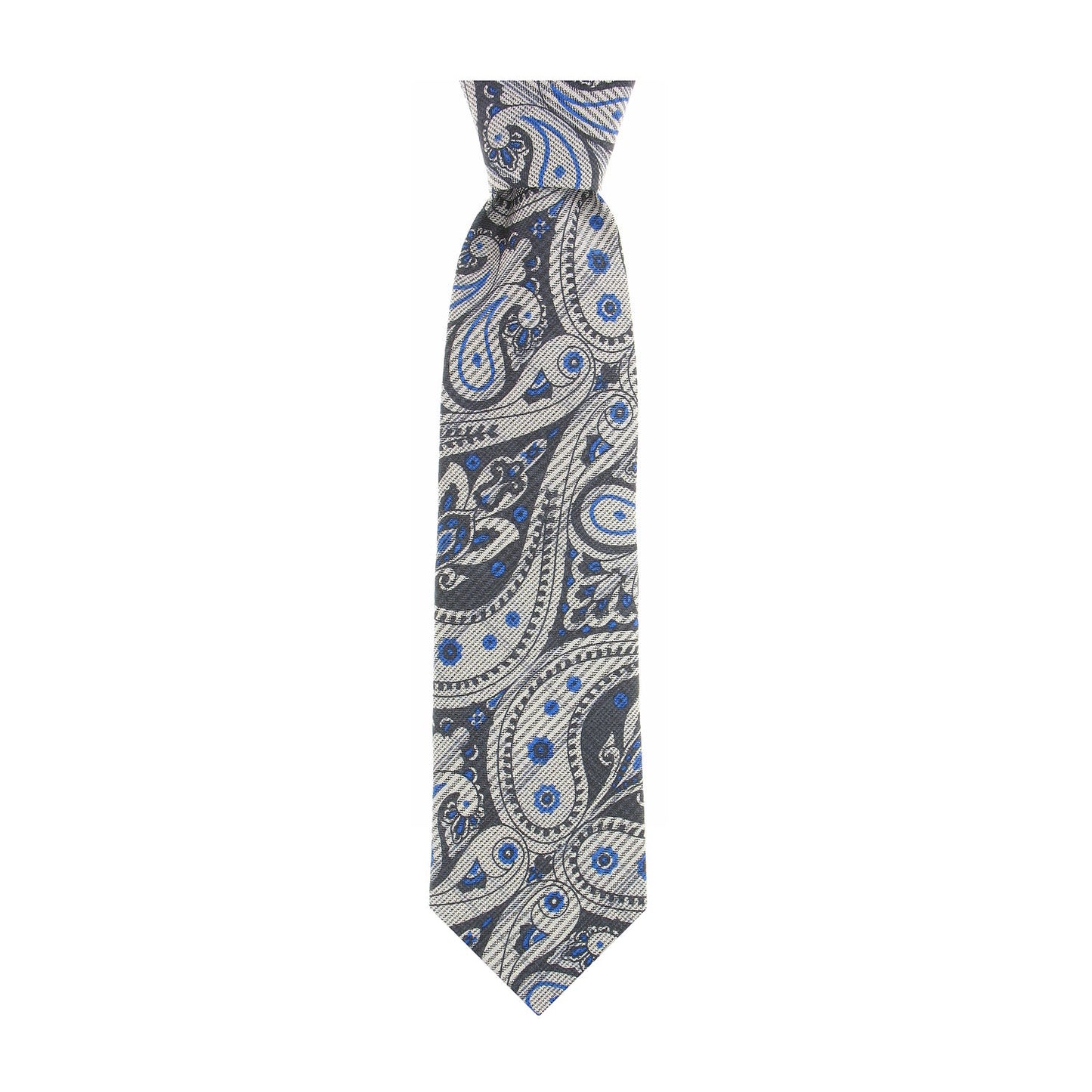 Michelsons of London Men's Black Paisley Tie