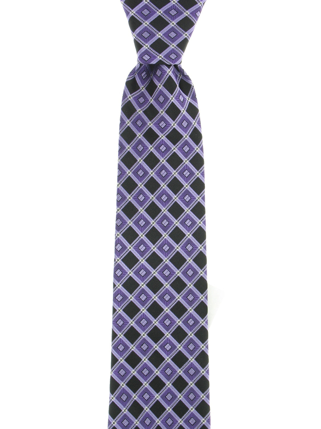 Sean John Men's Purple Checked Tie