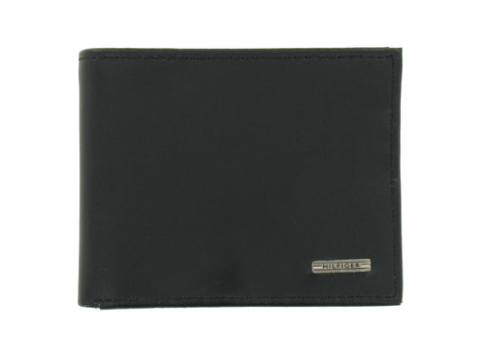 Tommy Hilfiger Men's Bi-Fold Wallet 2-Fold (Black/Tan) $48