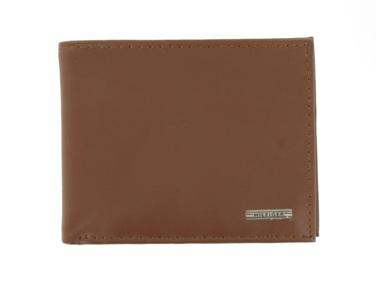 Tommy Hilfiger Men's Bi-Fold Wallet 2-Fold (Tan/Navy) $48