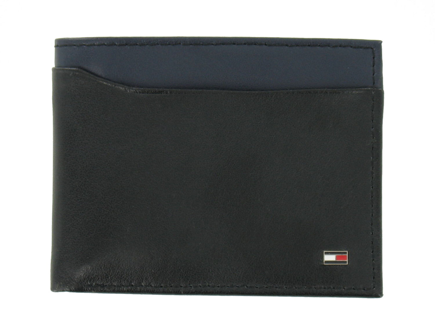 Tommy Hilfiger Men's Bi-Fold Wallet 2-Fold (Black/Navy) $48