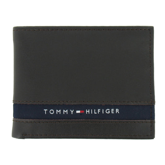Tommy Hilfiger Men's Bi-Fold Wallet 2-Fold (Brown) $55