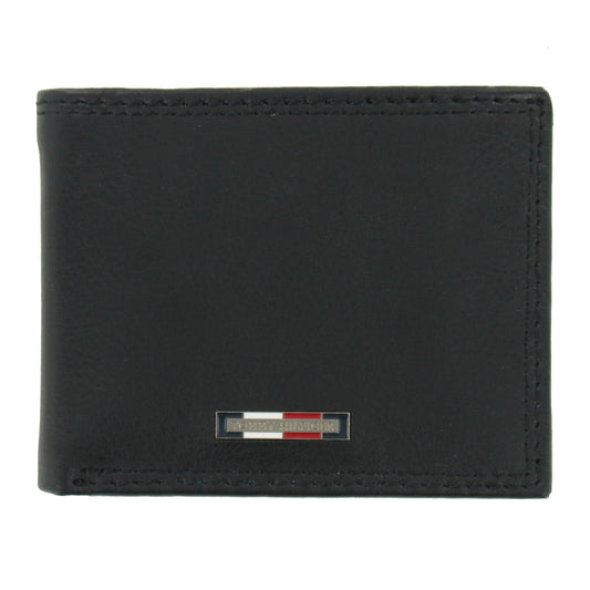 Tommy Hilfiger Men's Leather Bi-Fold Wallet 2-Fold (Black) $55