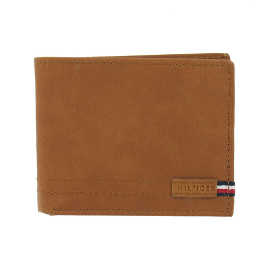 Tommy Hilfiger Men's Leather Bi-Fold Wallet 2-Fold (Tan) $55