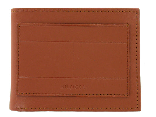 Tommy Hilfiger Men's Tan Leather Bi-Fold Wallet (RFID Protection)