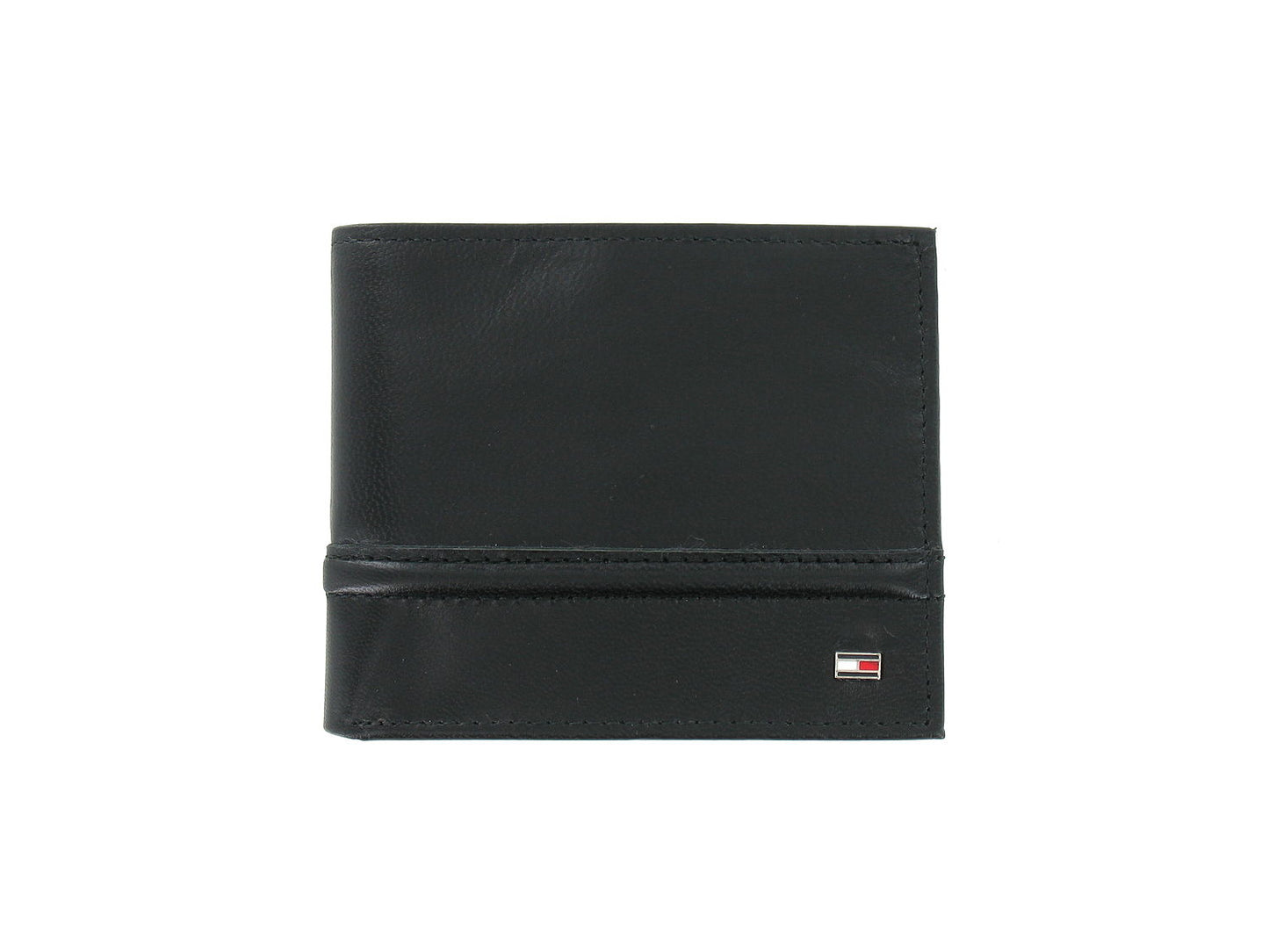 Tommy Hilfiger Men's Black Genuine Leather | ID Holder | Bi-Fold Wallet