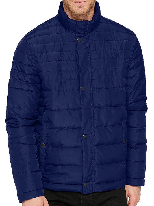 Kenneth Cole Men's Navy Lightweight Matte Packable Insulated Puffer Jacket