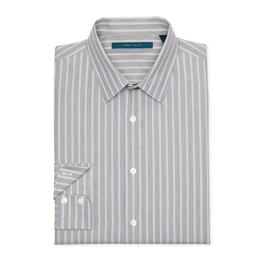 Perry Ellis Mens Black/Purple Chevron Button Down Shirt
