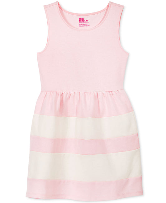 Epic Threads Girls Light Pink Striped Dress