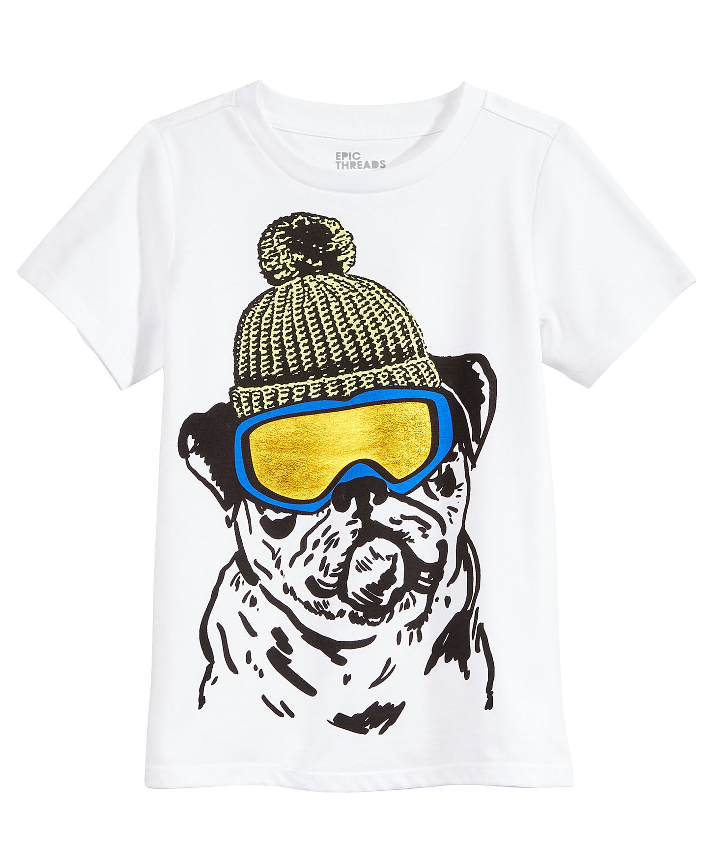 Epic Threads Boys Snow Dog Graphic-Print T-Shirt
