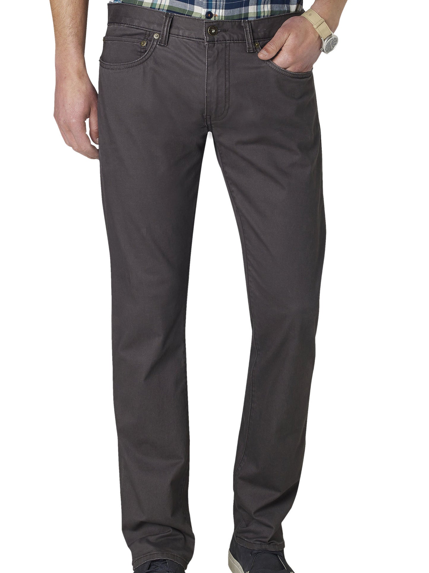 Dockers Mens Gray Flat Front Pants