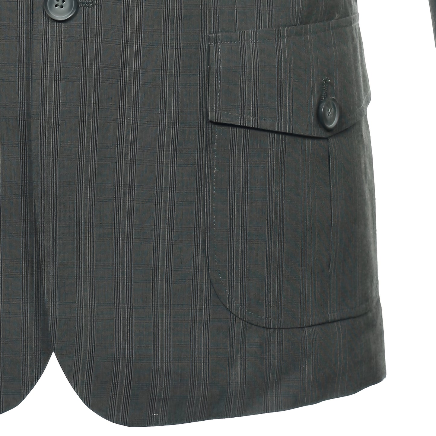 Perry Ellis Mens Gargoyle Pinstripe 2 Button Sport Coat Jacket