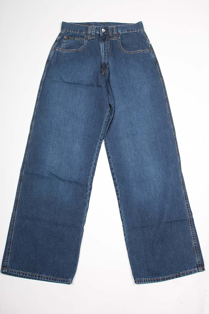 Diesel Men's Blue Relaxed Fit Jeans
