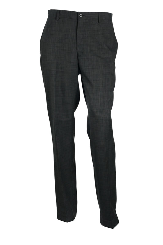 Perry Ellis Men's Gray Flat Front Dress Pants