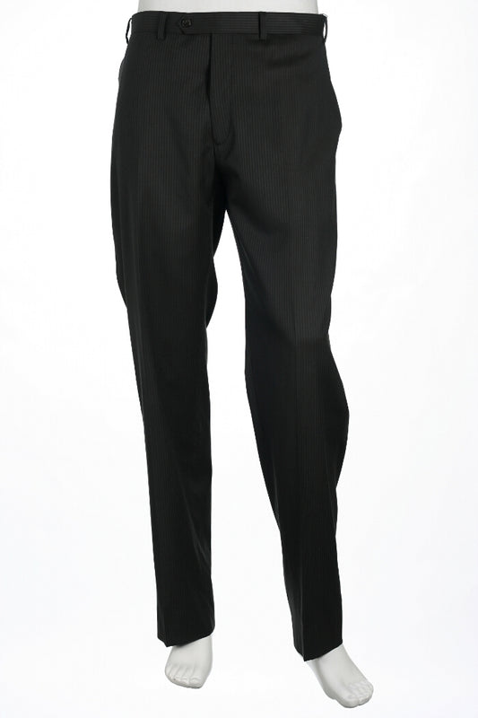 Alfani Red Men's Gray Pinstripe Flat Front Dress Pants