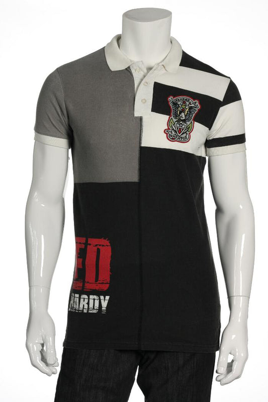 Ed Hardy Men's Black Graphic Polo Shirt