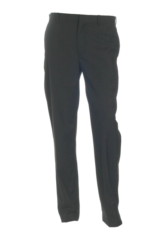 Perry Ellis Men's Black Flat Front Dress Pants